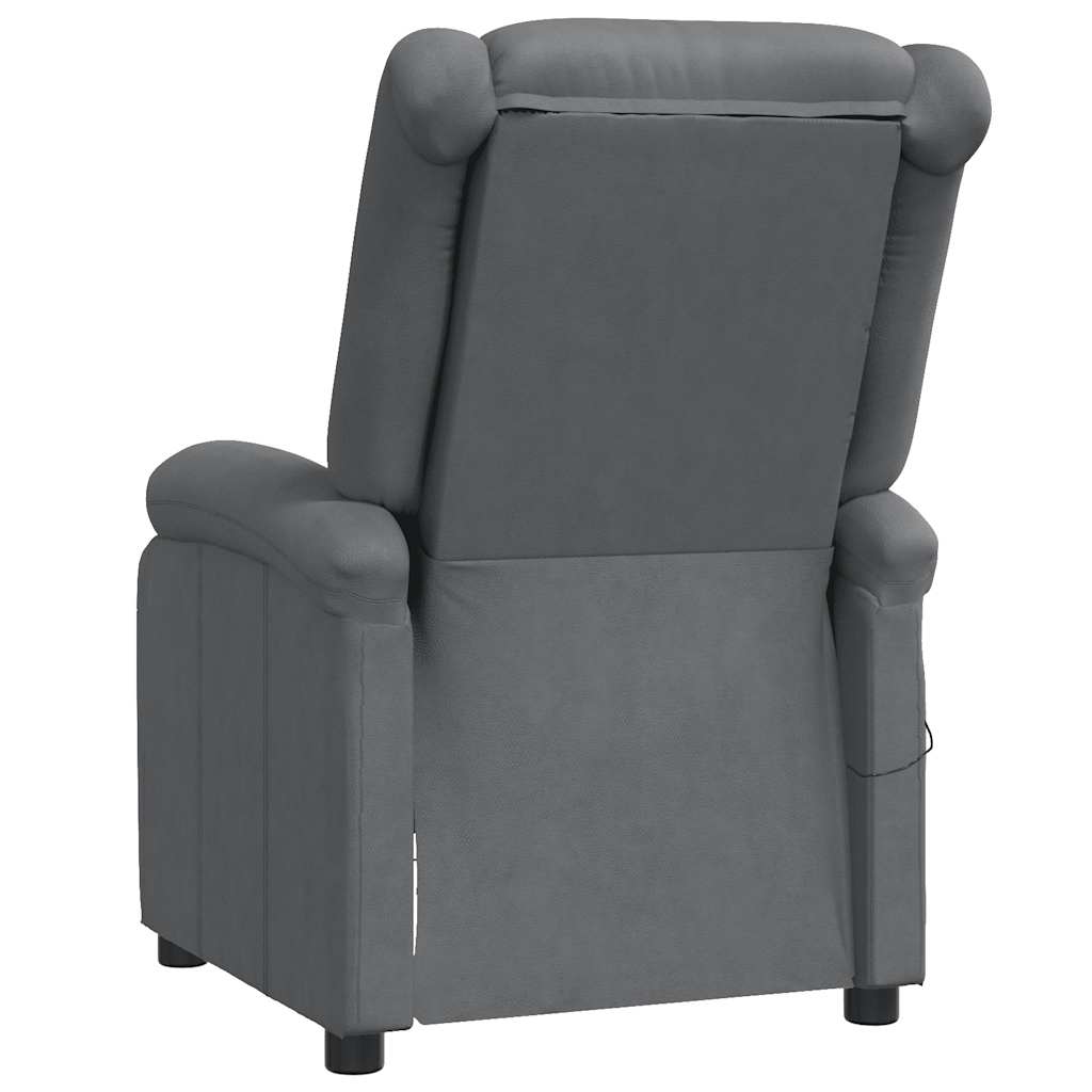 vidaXL Massage Chair Grey Faux Leather