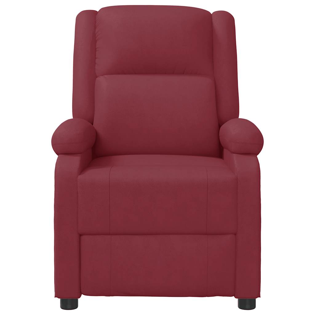 vidaXL Massage Chair Wine Red Faux Leather
