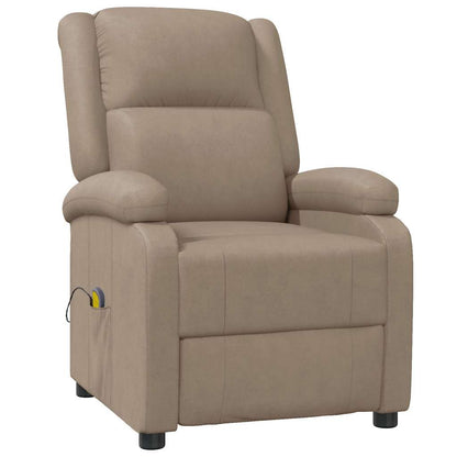 vidaXL Massage Chair Cappuccino Faux Leather