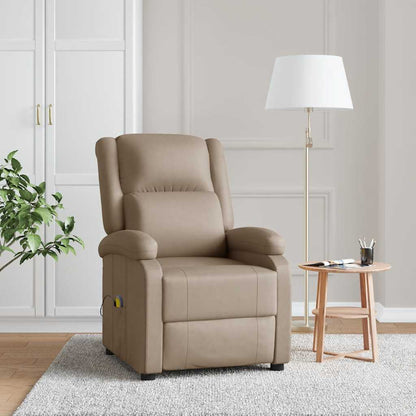 vidaXL Massage Chair Cappuccino Faux Leather