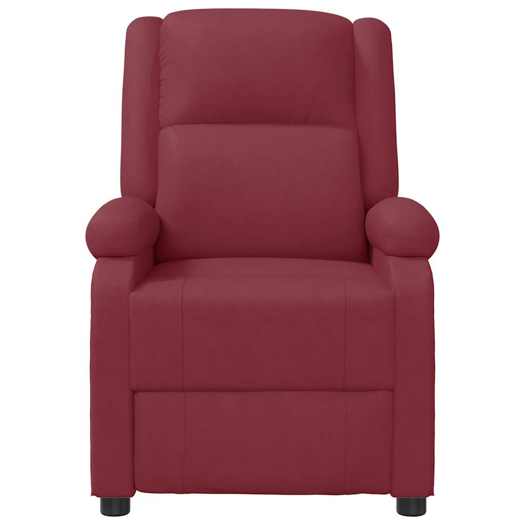 vidaXL Recliner Chair Wine Red Faux Leather