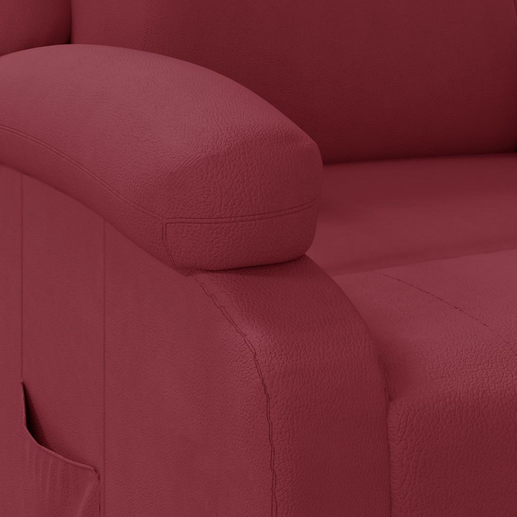 vidaXL Recliner Chair Wine Red Faux Leather