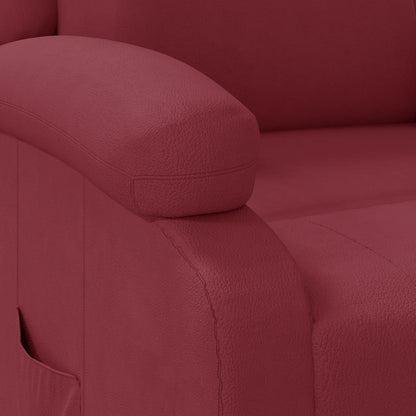 vidaXL Recliner Chair Wine Red Faux Leather
