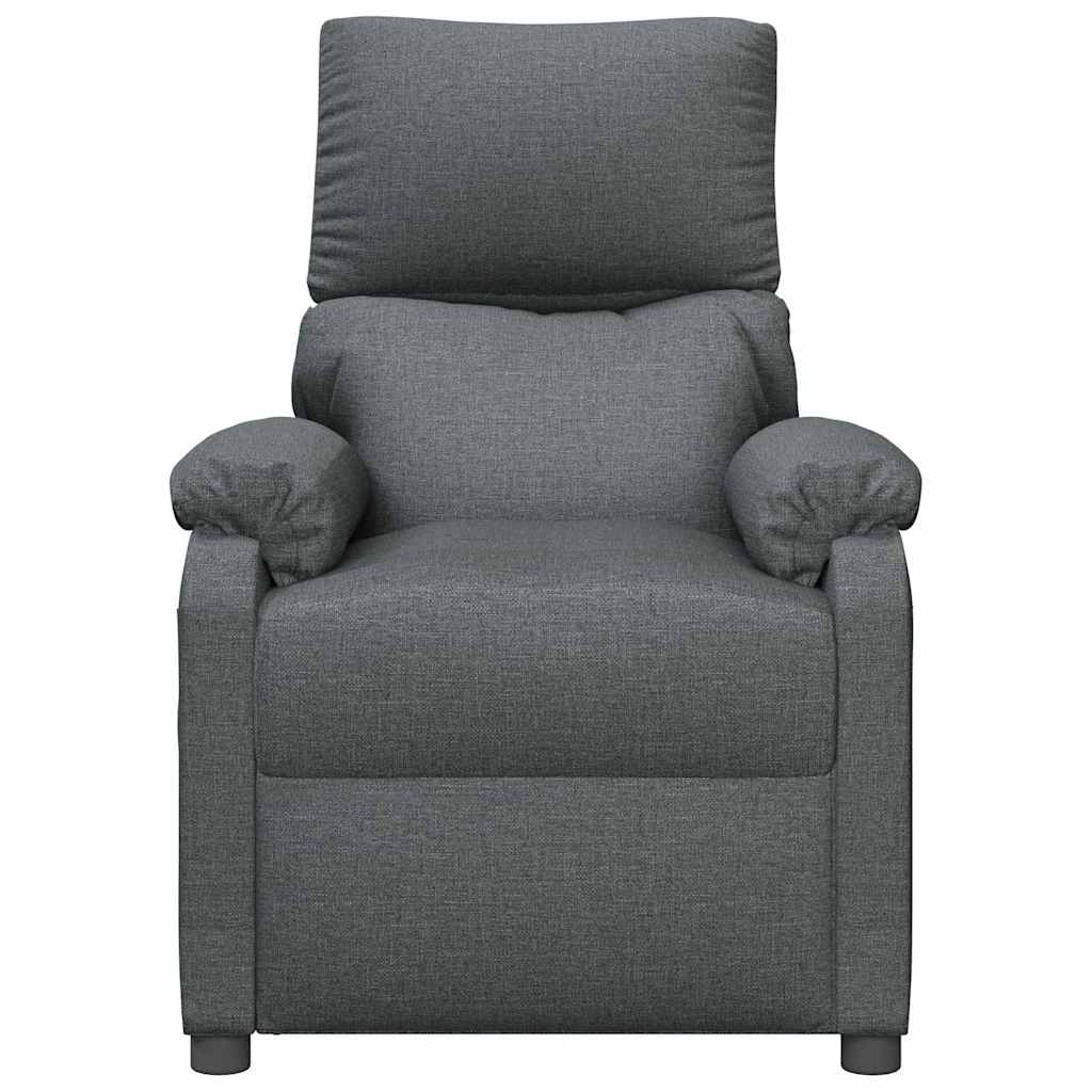vidaXL Recliner Chair Dark Grey Fabric