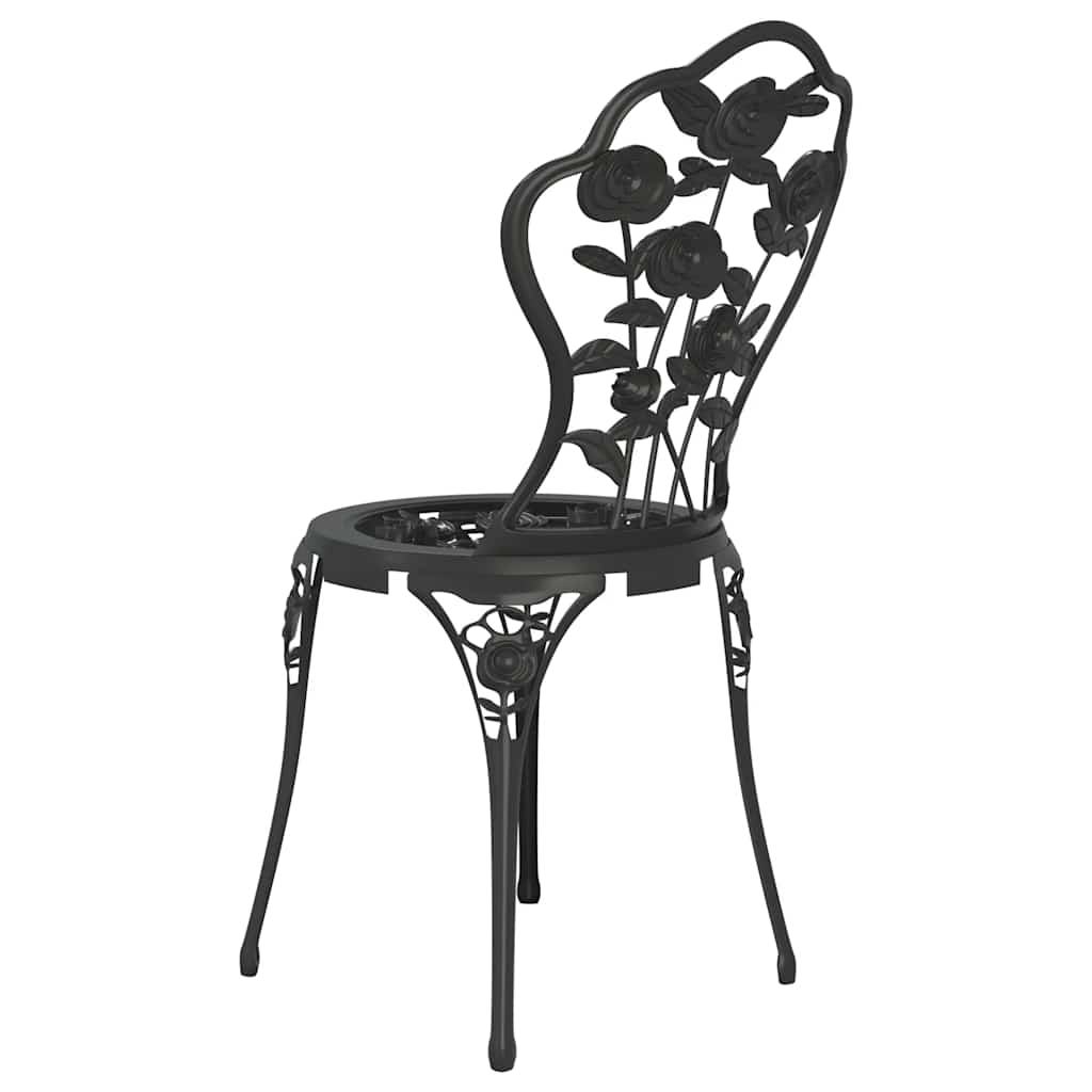vidaXL Bistro Set | Black | Cast Aluminium, Cast Iron | Medium