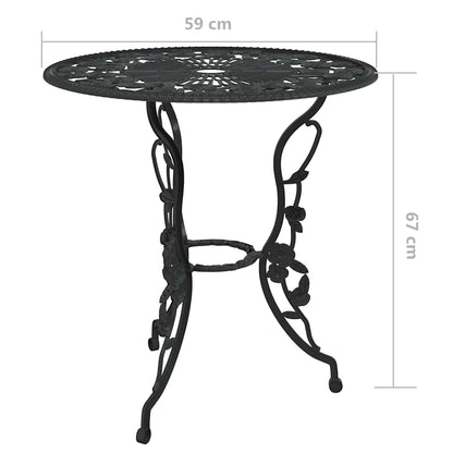 vidaXL Bistro Set | Black | Cast Aluminium, Cast Iron | Medium