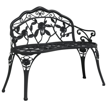 vidaXL Garden Bench | Black | Cast Aluminium, Cast Iron | Medium