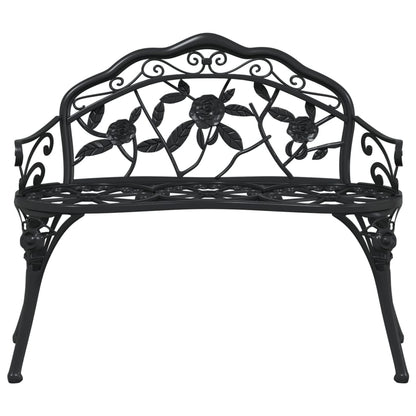 vidaXL Garden Bench | Black | Cast Aluminium, Cast Iron | Medium