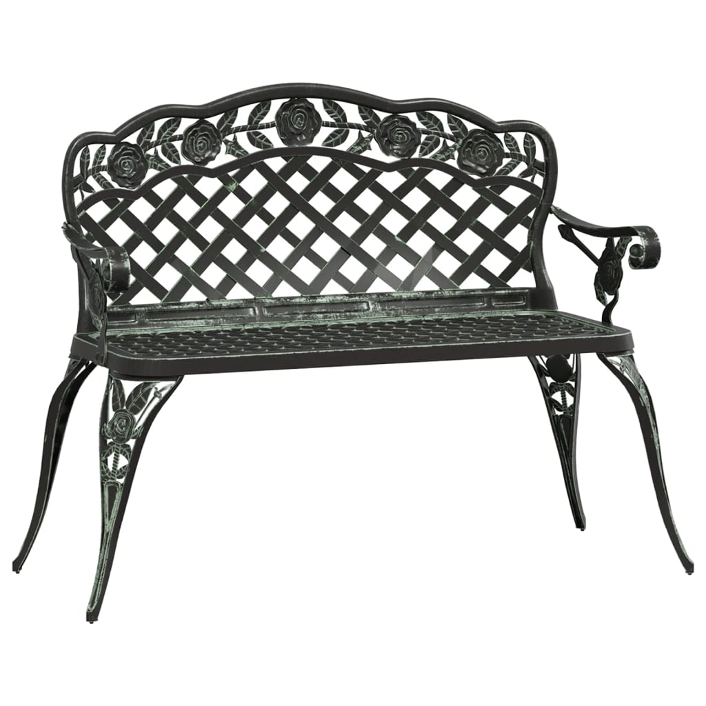 vidaXL Garden Bench | Green | Cast aluminium | Medium | Durable | Garden Bench