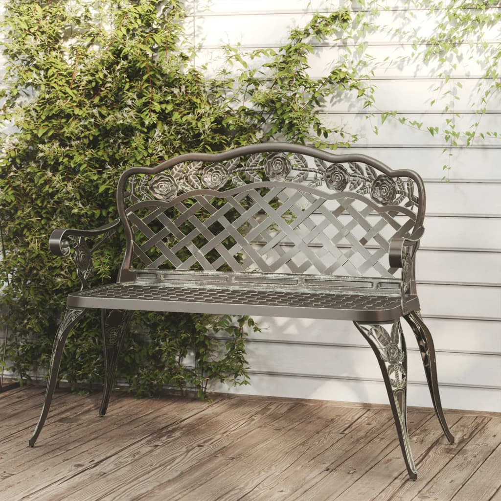 vidaXL Garden Bench | Green | Cast aluminium | Medium | Durable | Garden Bench