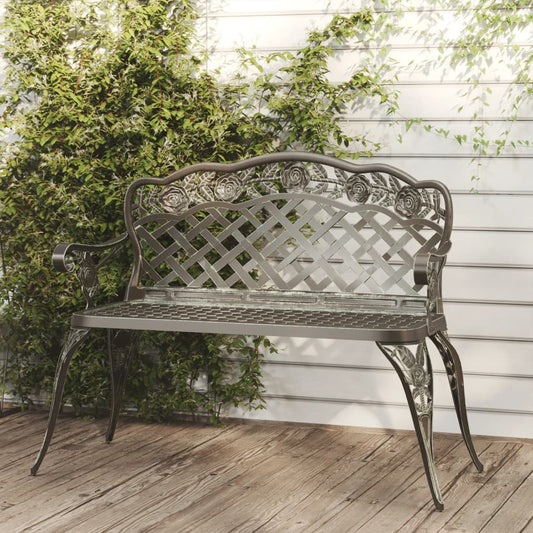 vidaXL Garden Bench | Green | Cast aluminium | Medium | Durable | Garden Bench