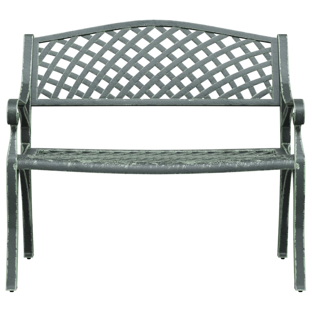 vidaXL Garden Bench | Green | Cast Aluminium, Cast Iron | Standard