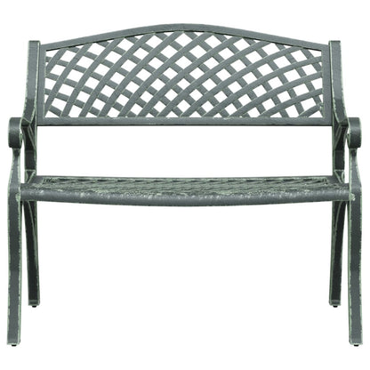 vidaXL Garden Bench | Green | Cast Aluminium, Cast Iron | Standard