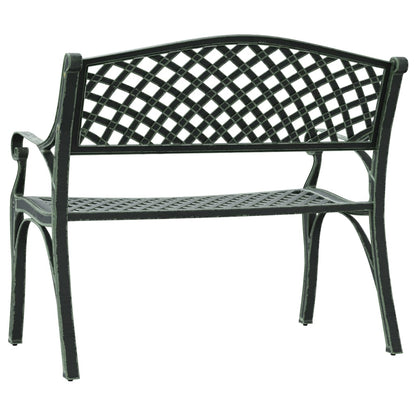 vidaXL Garden Bench | Green | Cast Aluminium, Cast Iron | Standard