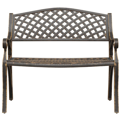 vidaXL Garden Bench | Bronze | Cast Aluminium, Cast Iron | Medium | Durable