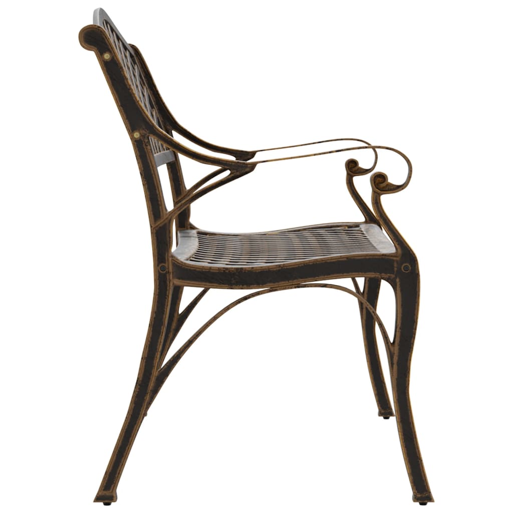 vidaXL Garden Bench | Bronze | Cast Aluminium, Cast Iron | Medium | Durable