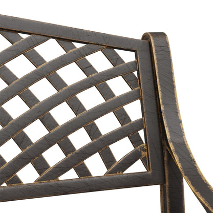 vidaXL Garden Bench | Bronze | Cast Aluminium, Cast Iron | Medium | Durable