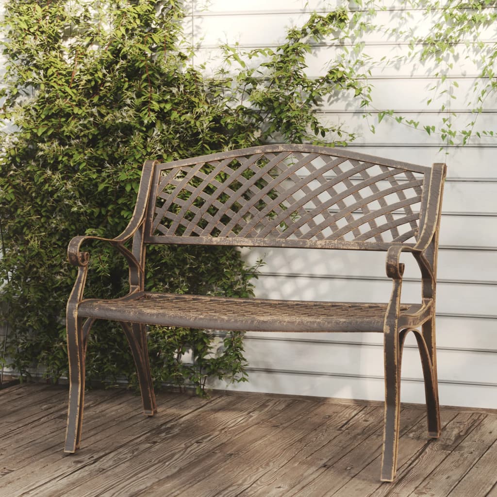 vidaXL Garden Bench | Bronze | Cast Aluminium, Cast Iron | Medium | Durable