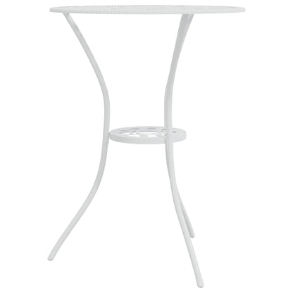 vidaXL 3 Piece Bistro Set Cast Aluminium White