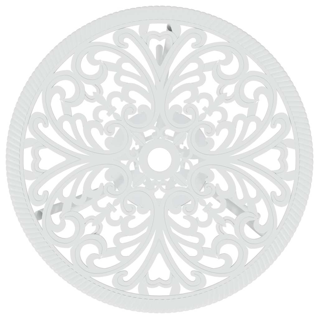 vidaXL 3 Piece Bistro Set Cast Aluminium White