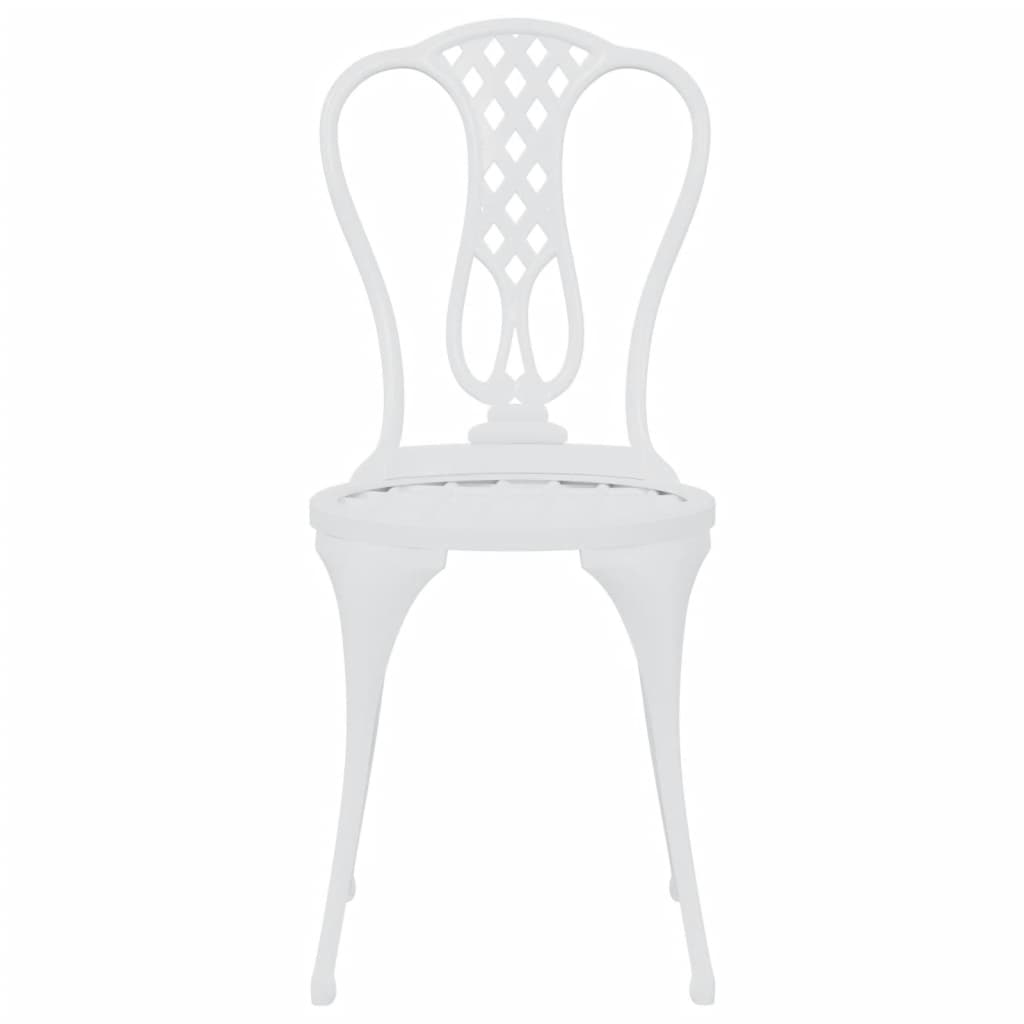 vidaXL Bistro Set | White | Cast aluminium | Small | Durable | Bistro Set