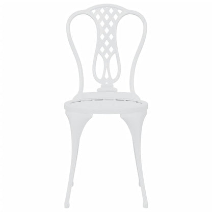 vidaXL Bistro Set | White | Cast aluminium | Small | Durable | Bistro Set