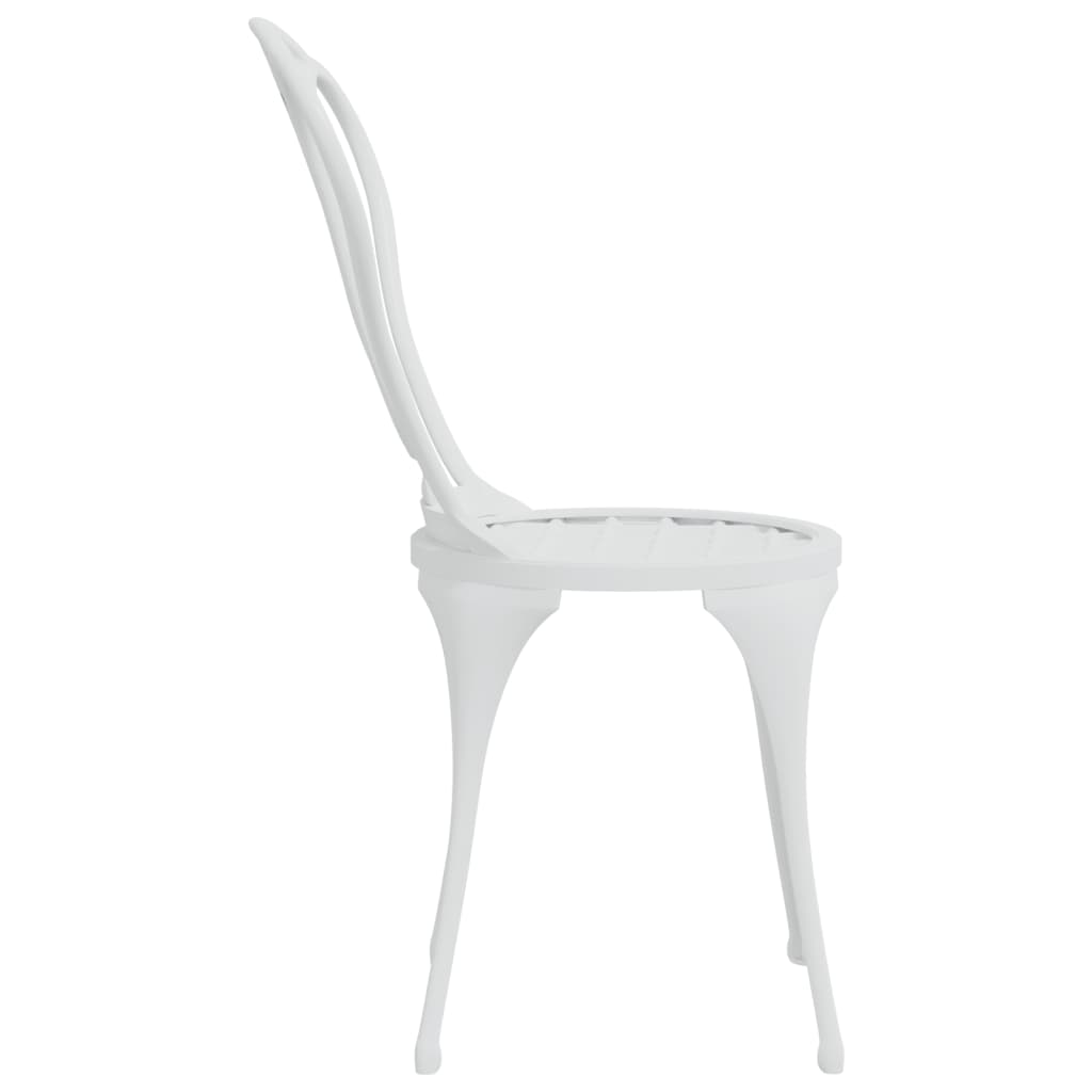 vidaXL Bistro Set | White | Cast aluminium | Small | Durable | Bistro Set