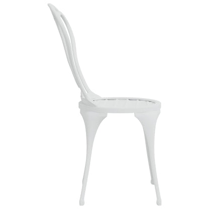 vidaXL Bistro Set | White | Cast aluminium | Small | Durable | Bistro Set