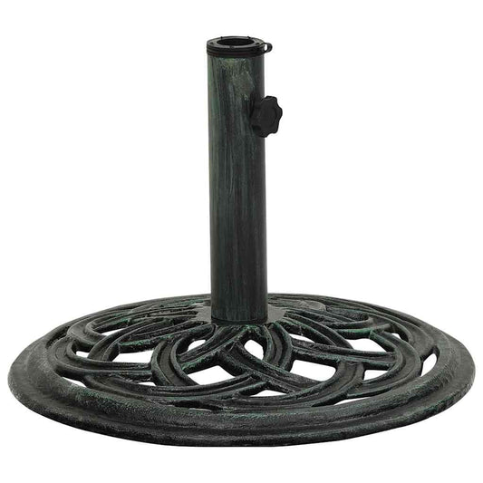 vidaXL Umbrella Base Green 44x44x31 cm Cast Iron