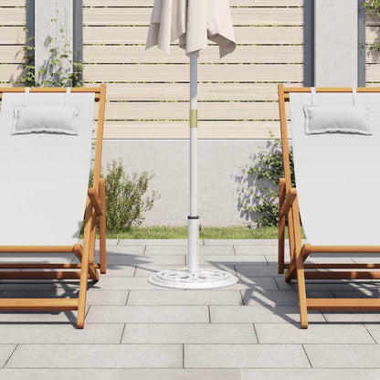 vidaXL Umbrella Base | White | Cast Iron | Medium | Durable | Umbrella Base