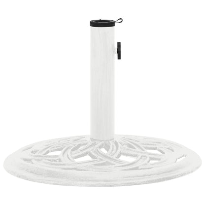 vidaXL Umbrella Base | White | Cast Iron | Medium | Durable | Umbrella Base