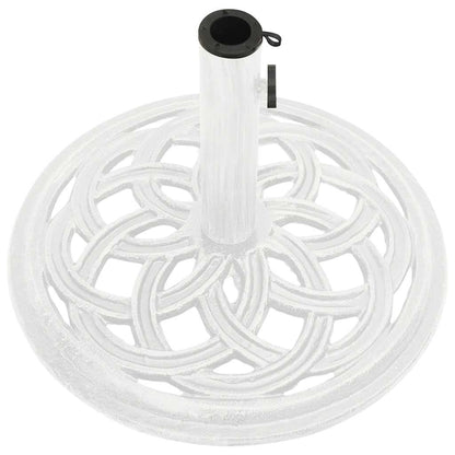 vidaXL Umbrella Base | White | Cast Iron | Medium | Durable | Umbrella Base