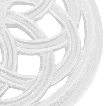 vidaXL Umbrella Base | White | Cast Iron | Medium | Durable | Umbrella Base