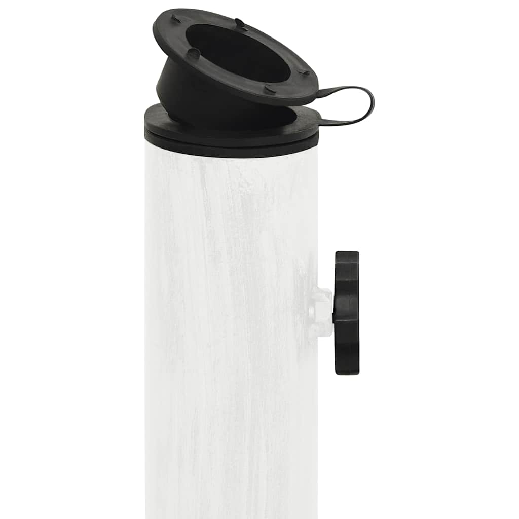 vidaXL Umbrella Base | White | Cast Iron | Medium | Durable | Umbrella Base