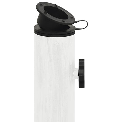 vidaXL Umbrella Base | White | Cast Iron | Medium | Durable | Umbrella Base