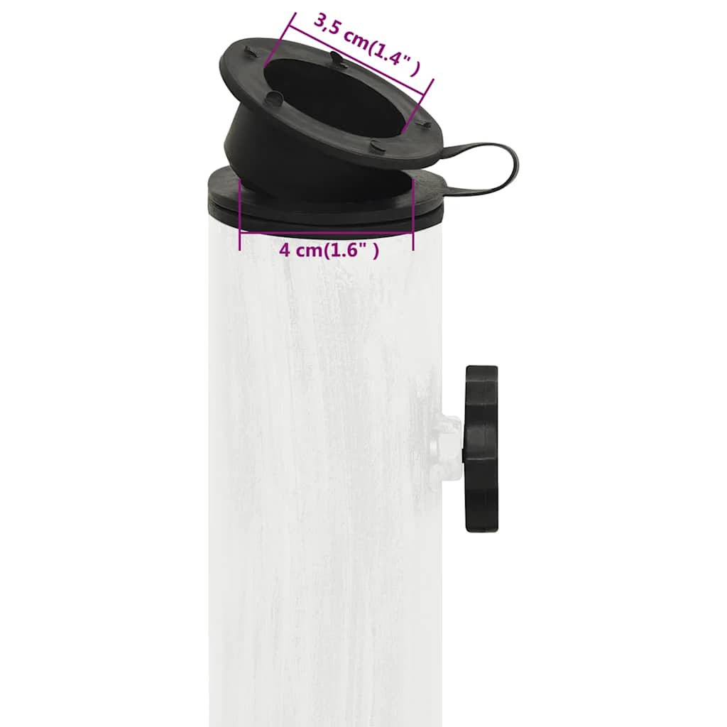 vidaXL Umbrella Base | White | Cast Iron | Medium | Durable | Umbrella Base