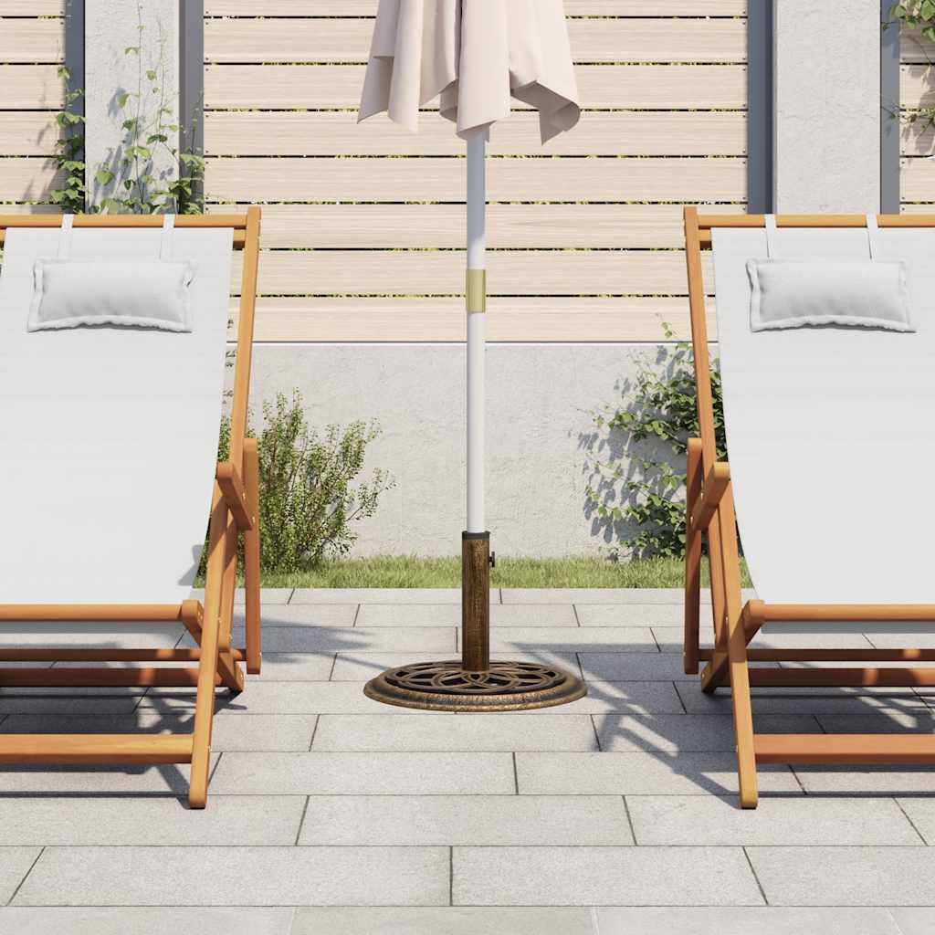 vidaXL Umbrella Base Bronze 44x44x31 cm Cast Iron