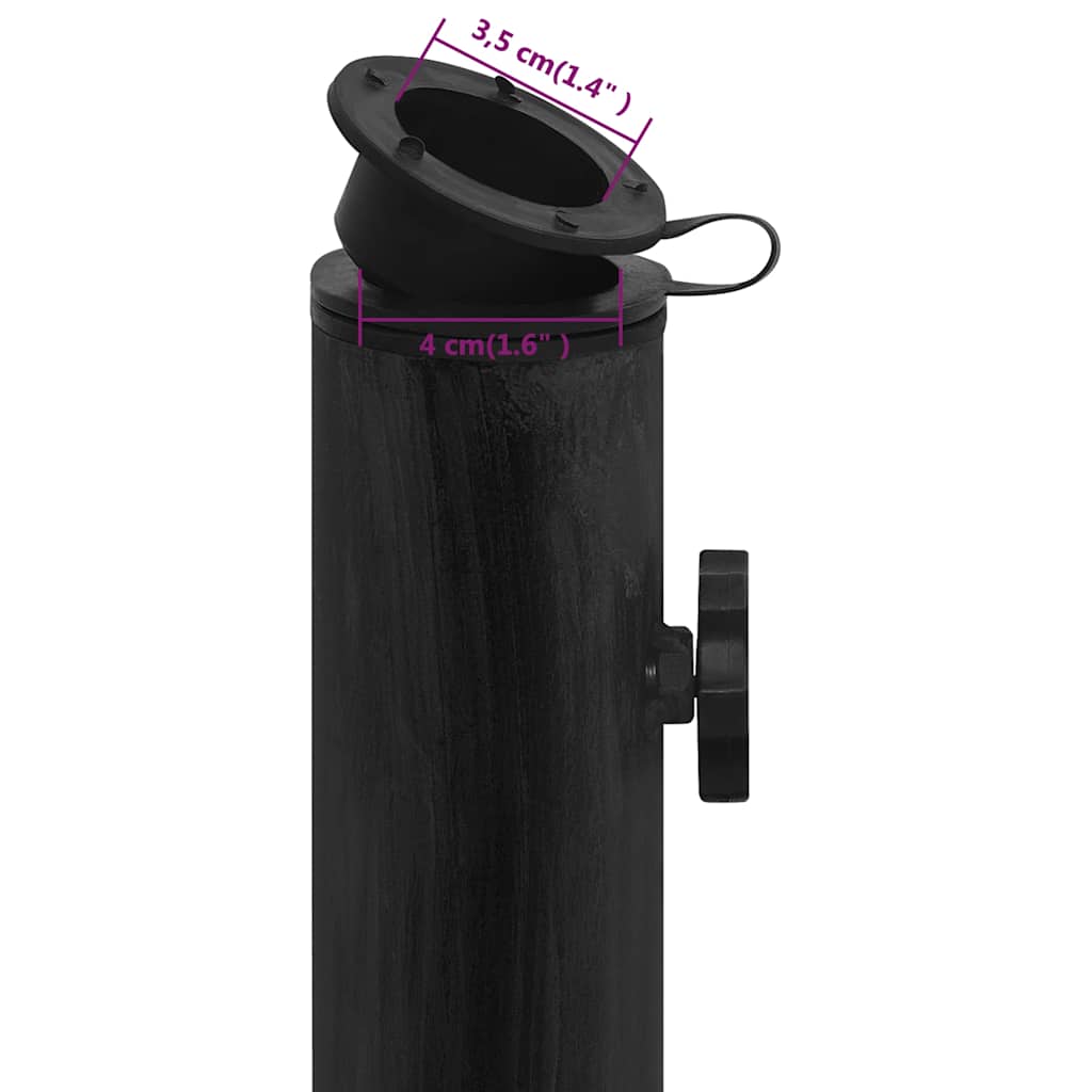 vidaXL Umbrella Base Black 44x44x31 cm Cast Iron