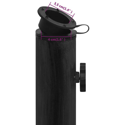 vidaXL Umbrella Base Black 44x44x31 cm Cast Iron