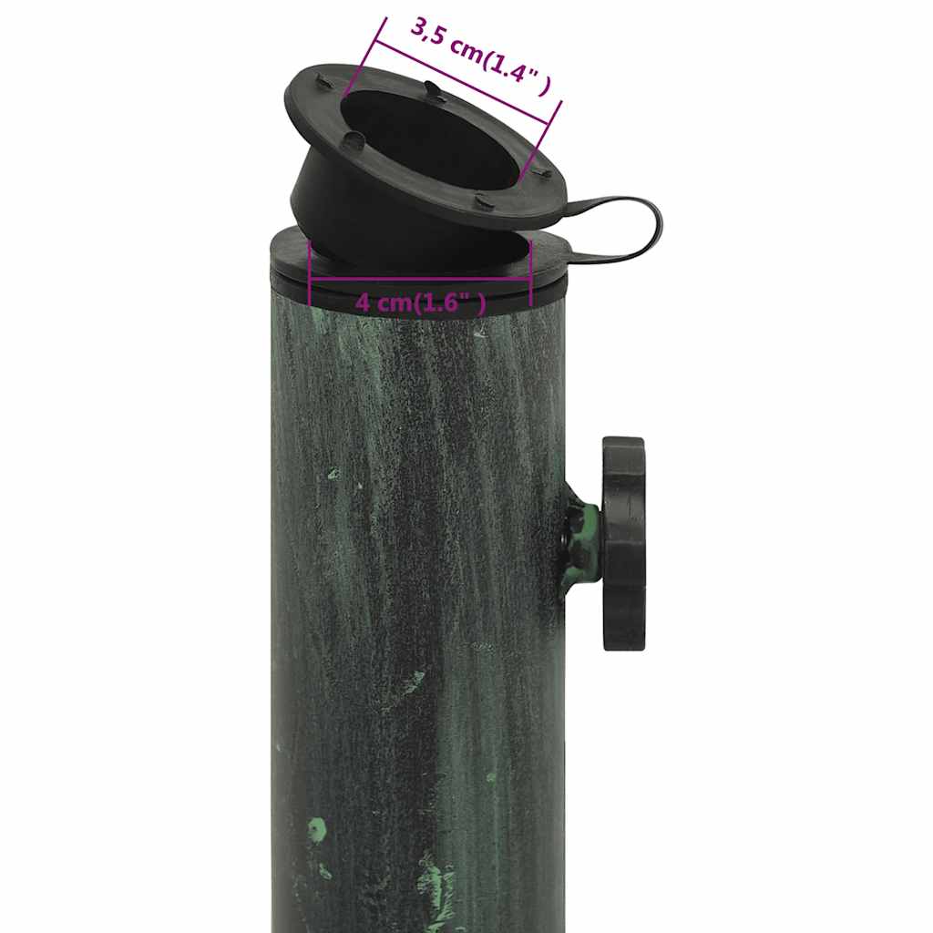 vidaXL Umbrella Base Green 44x44x31 cm Cast Iron