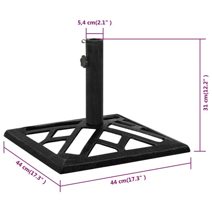 vidaXL Umbrella Base Black 44x44x31 cm Cast Iron
