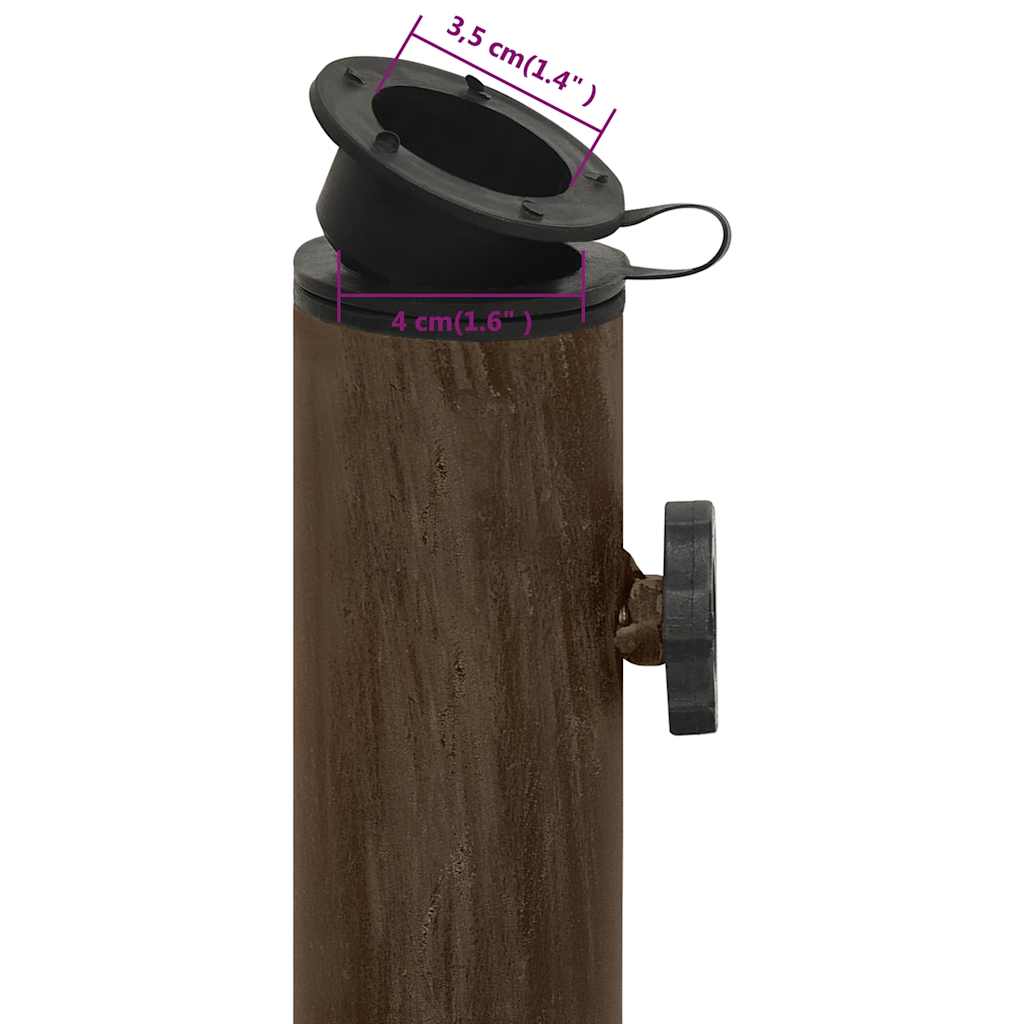 vidaXL Umbrella Base Bronze 40x40x32 cm Cast Iron