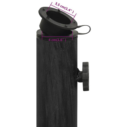 vidaXL Umbrella Base Black 44x44x32 cm Cast Iron