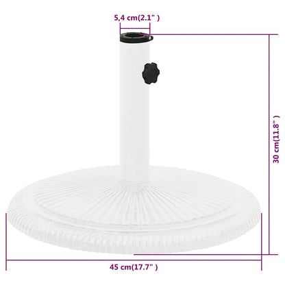 vidaXL Umbrella Base White 45x45x30 cm Cast Iron