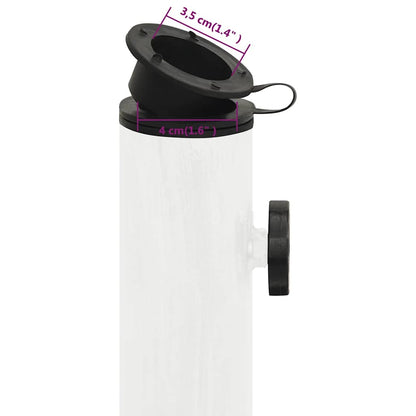 vidaXL Umbrella Base White 45x45x30 cm Cast Iron