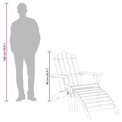 vidaXL Garden Chair | Natural wood | Solid Acacia wood | Standard | Foldable