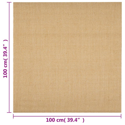 vidaXL Rug Natural Sisal 100x100 cm