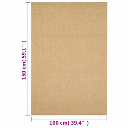 vidaXL Rug | Natural | Sisal | 100 x 150 cm | Rug | Rectangular | Traditional