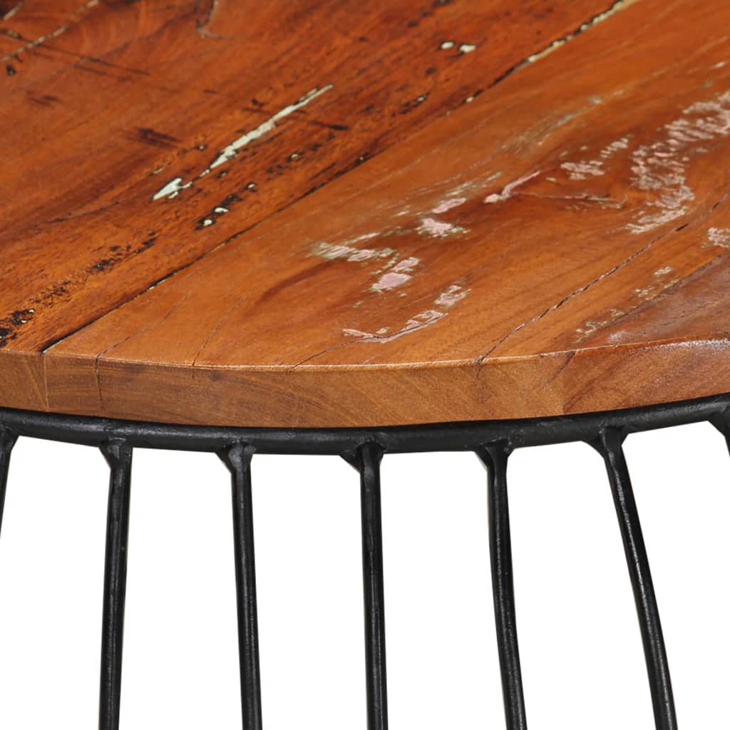 vidaXL Coffee Table Ø68 cm Solid Reclaimed Wood