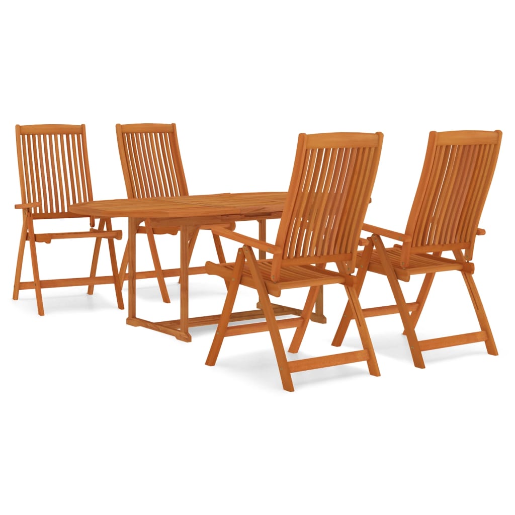 vidaXL Garden Dining Set | Reddish-Brown | Solid Eucalyptus Wood | Medium
